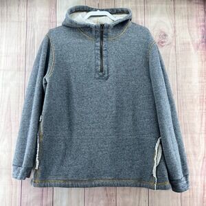 Carbon2Cobalt Men's Size L Grey Herringbone Quarter Zip Hoodie‎ Pullover Casual